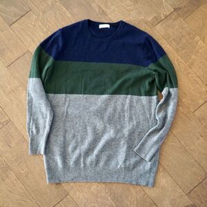 Equipment Femme Womens Color‎ Block Crew Neck Pullover Sweater Top Size M